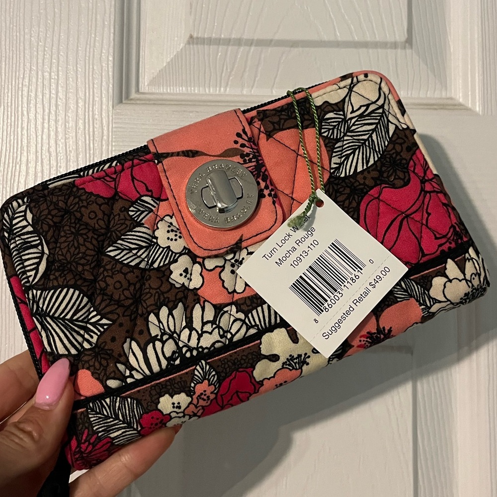 Vera Bradley turn lock wallet